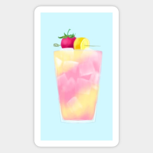 Fresh-Pressed Strawberry Lemonade Magnet by Star Sandwich